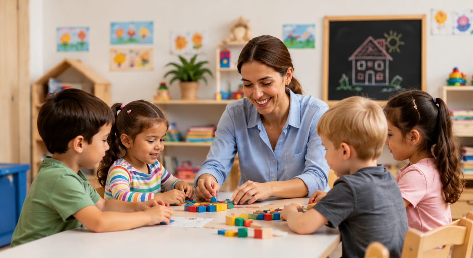 Children at a verified daycare